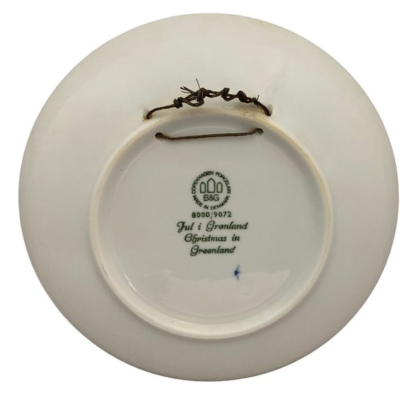 B&G Copenhagen 1972 Christmas Plate Christmas in Greenland Denmark 7" - Picture 2 of 6